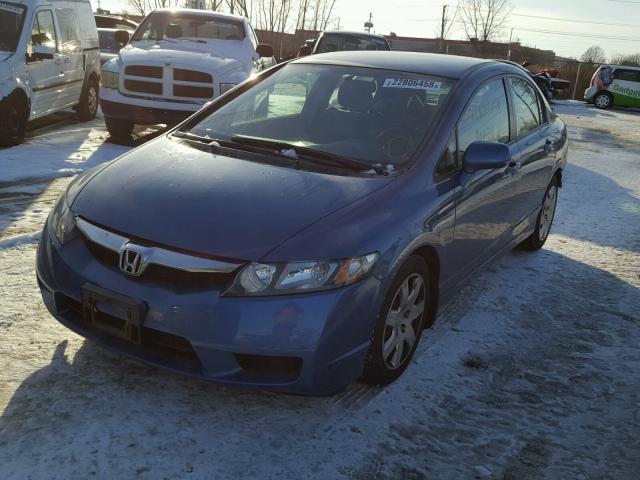 2HGFA1F56AH563956 - 2010 HONDA CIVIC LX BLUE photo 2