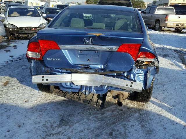 2HGFA1F56AH563956 - 2010 HONDA CIVIC LX BLUE photo 9