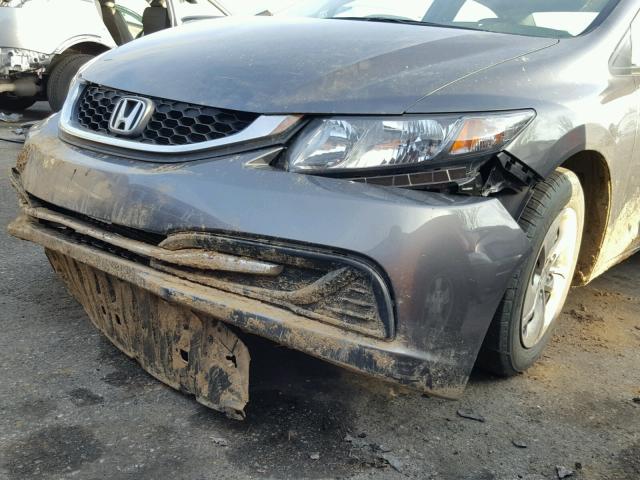 19XFB2E59DE064488 - 2013 HONDA CIVIC LX GRAY photo 9