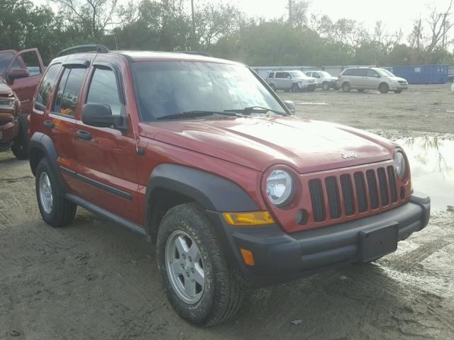 1J4GL48K36W124055 - 2006 JEEP LIBERTY SP RED photo 1