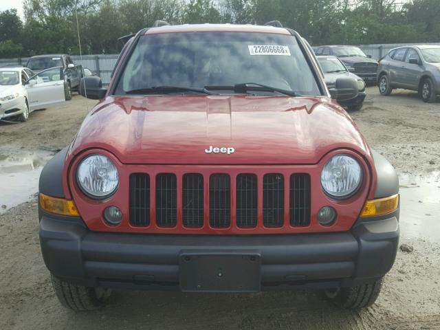 1J4GL48K36W124055 - 2006 JEEP LIBERTY SP RED photo 10