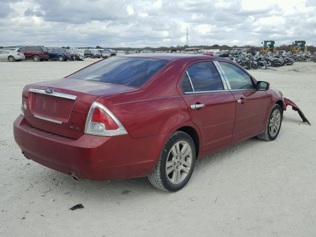 3FAHP08137R124131 - 2007 FORD FUSION SEL MAROON photo 4