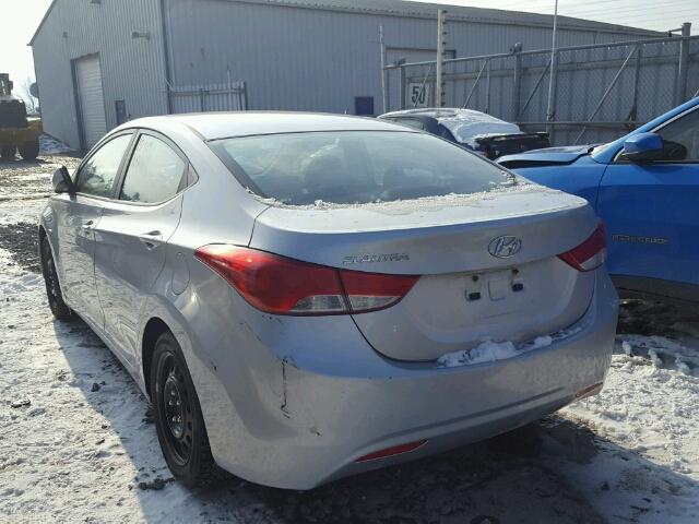 5NPDH4AE0BH006916 - 2011 HYUNDAI ELANTRA GL SILVER photo 3