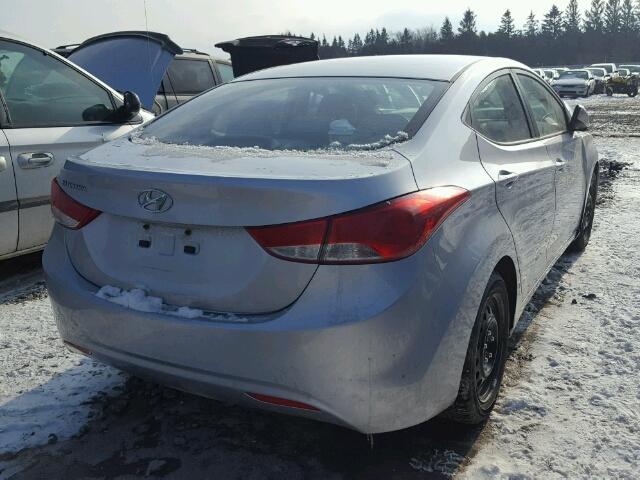 5NPDH4AE0BH006916 - 2011 HYUNDAI ELANTRA GL SILVER photo 4