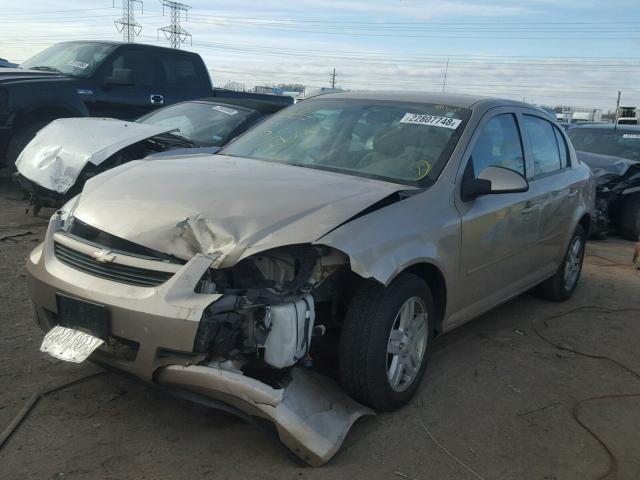 1G1AL52F957546930 - 2005 CHEVROLET COBALT LS GOLD photo 2