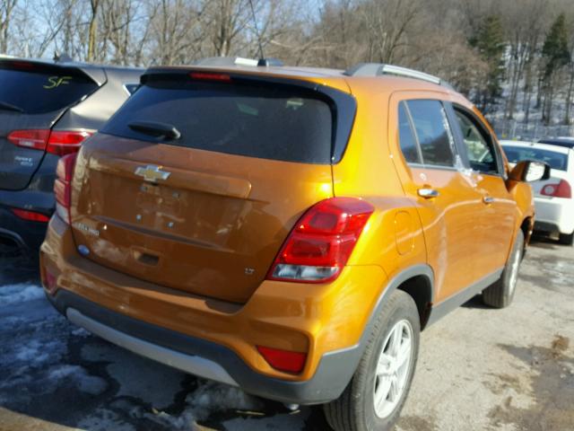 3GNCJPSB6HL162190 - 2017 CHEVROLET TRAX 1LT ORANGE photo 4