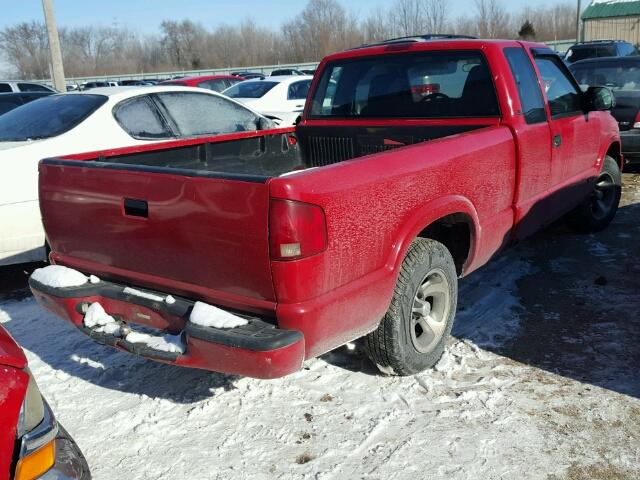 1GCCS19H938138972 - 2003 CHEVROLET S TRUCK S1 RED photo 4