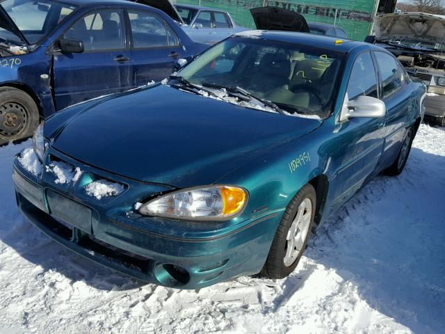 1G2NW52E8XM782825 - 1999 PONTIAC GRAND AM G GREEN photo 2