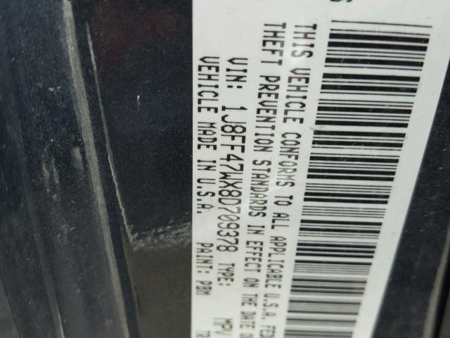 1J8FF47WX8D709378 - 2008 JEEP COMPASS SP RED photo 10