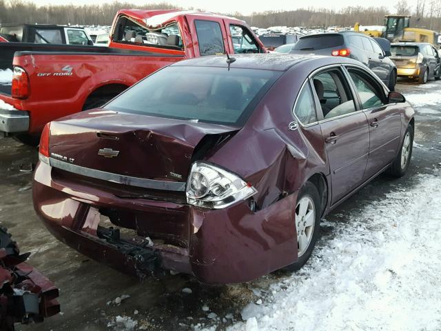 2G1WT58KX79361605 - 2007 CHEVROLET IMPALA LT BURGUNDY photo 4