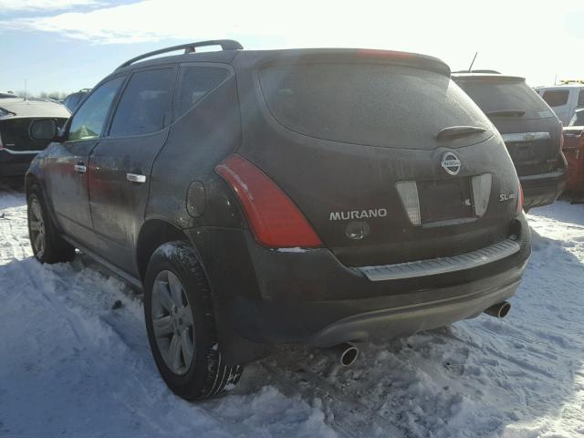 JN8AZ08W57W612970 - 2007 NISSAN MURANO SL BLACK photo 3