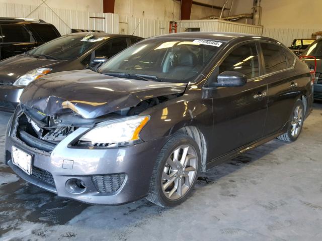 3N1AB7AP5DL728797 - 2013 NISSAN SENTRA S BLACK photo 2