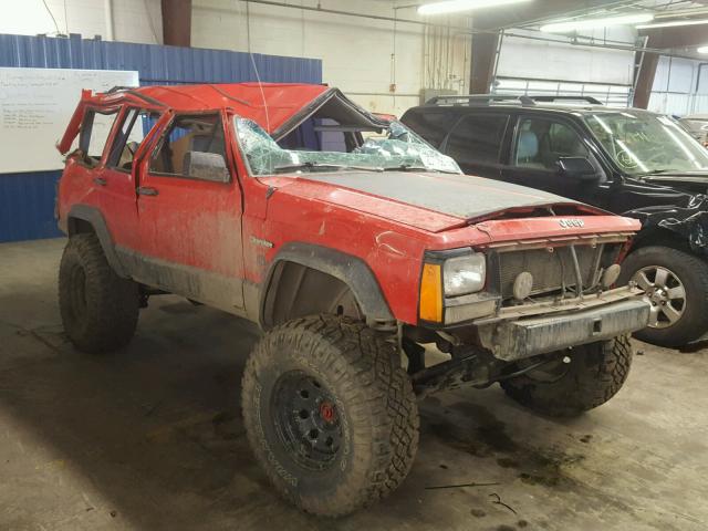 1J4FJ68S1PL555509 - 1993 JEEP CHEROKEE S RED photo 1