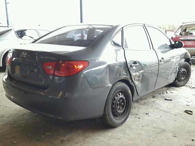 KMHDU46D47U041043 - 2007 HYUNDAI ELANTRA GL CHARCOAL photo 4