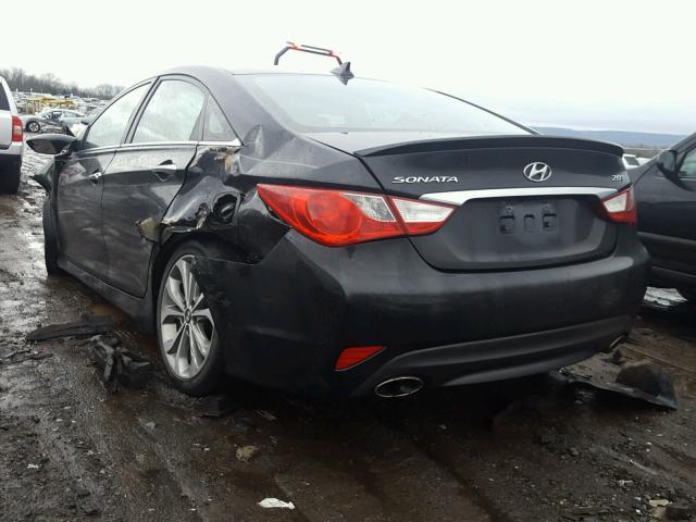 5NPEC4AB0EH910780 - 2014 HYUNDAI SONATA SE BLACK photo 3