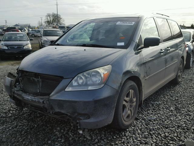 5FNRL38686B413514 - 2006 HONDA ODYSSEY EX BLUE photo 2