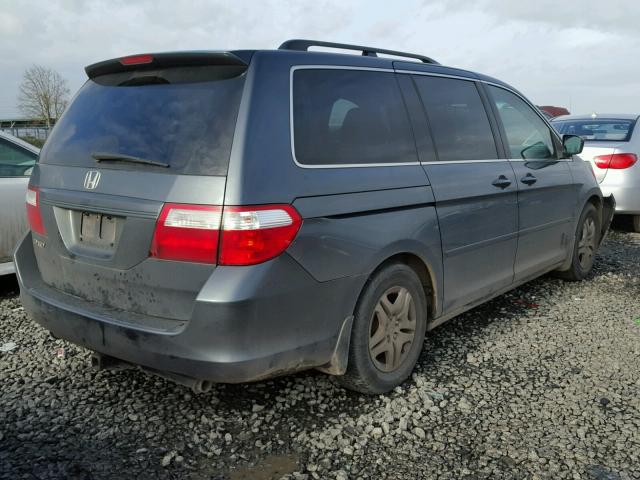 5FNRL38686B413514 - 2006 HONDA ODYSSEY EX BLUE photo 4