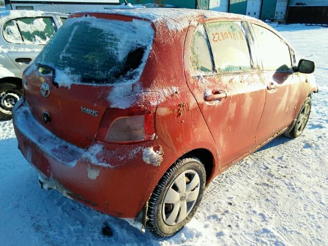 JTDKT923175128479 - 2007 TOYOTA YARIS ORANGE photo 4