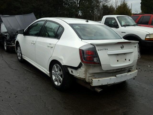 3N1AB6AP2BL619110 - 2011 NISSAN SENTRA 2.0 WHITE photo 3