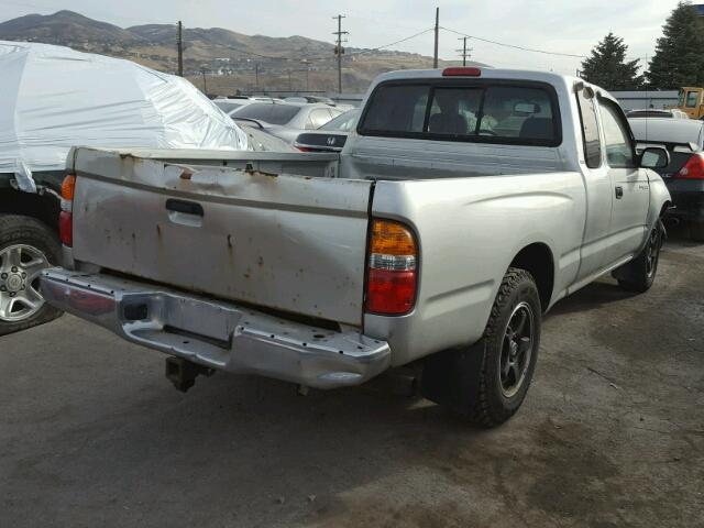 5TEVL52N12Z137129 - 2002 TOYOTA TACOMA XTR SILVER photo 4