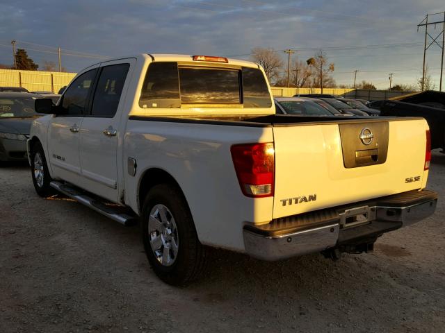 1N6BA07A67N202453 - 2007 NISSAN TITAN XE WHITE photo 3