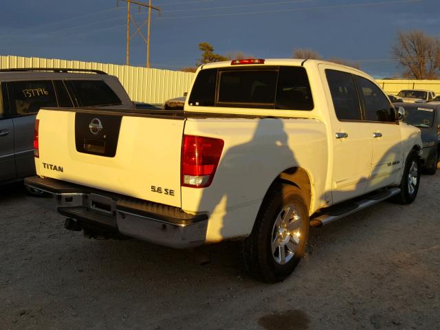 1N6BA07A67N202453 - 2007 NISSAN TITAN XE WHITE photo 4