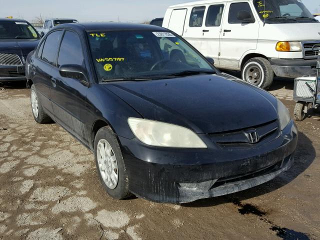 2HGES15604H557187 - 2004 HONDA CIVIC LX BLACK photo 1