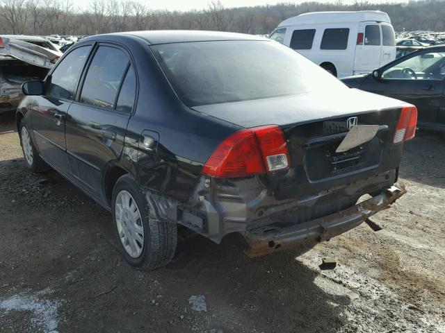 2HGES15604H557187 - 2004 HONDA CIVIC LX BLACK photo 3