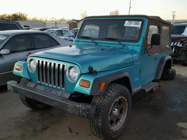 1J4FY29P3VP421797 - 1997 JEEP WRANGLER / GREEN photo 2