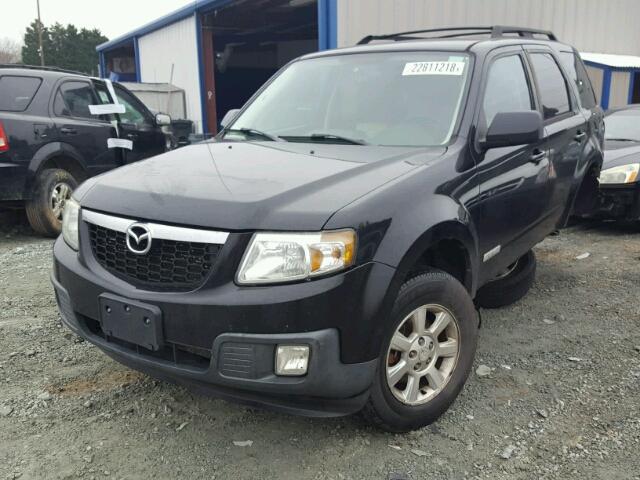 4F2CZ96178KM02539 - 2008 MAZDA TRIBUTE S BLACK photo 2