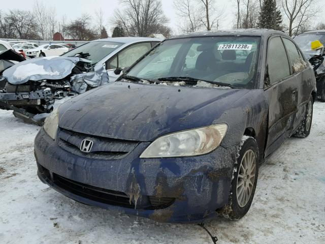 2HGES26735H564892 - 2005 HONDA CIVIC EX BLUE photo 2