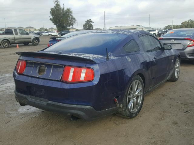 1ZVBP8CF0C5280980 - 2012 FORD MUSTANG GT BLUE photo 4