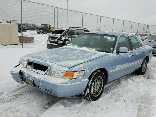 2MEFM74W6XX645252 - 1999 MERCURY GRAND MARQ BLUE photo 2