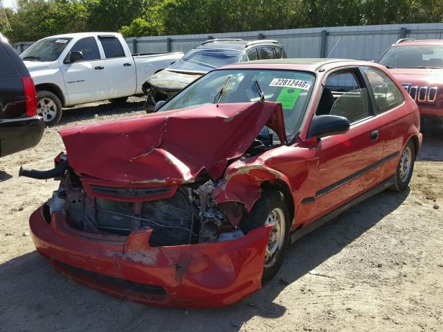 2HGEJ6440TH110017 - 1996 HONDA CIVIC DX RED photo 2