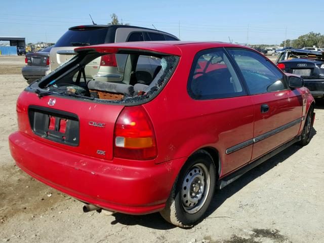 2HGEJ6440TH110017 - 1996 HONDA CIVIC DX RED photo 4