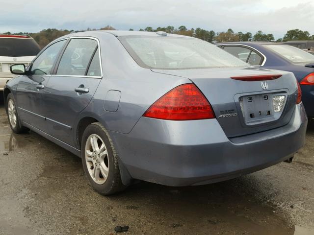 1HGCM567X7A168494 - 2007 HONDA ACCORD EX BLUE photo 3