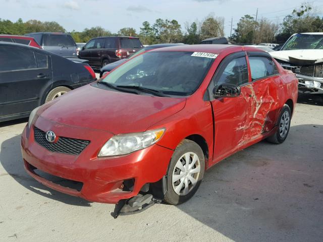 2T1BU4EE2AC410637 - 2010 TOYOTA COROLLA BA RED photo 2