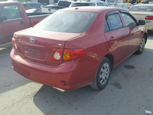 2T1BU4EE2AC410637 - 2010 TOYOTA COROLLA BA RED photo 4