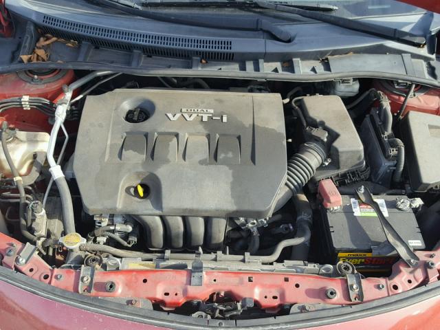 2T1BU4EE2AC410637 - 2010 TOYOTA COROLLA BA RED photo 7