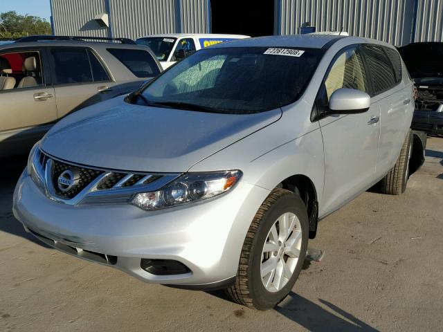 JN8AZ1MU4EW410287 - 2014 NISSAN MURANO S SILVER photo 2