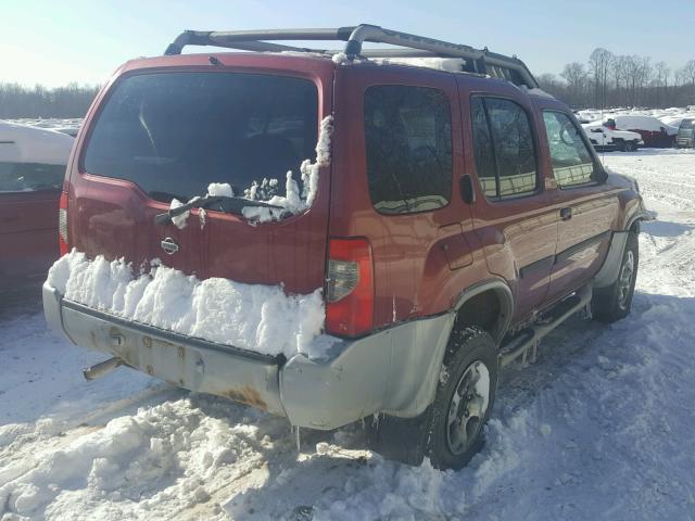 5N1ED28Y51C555246 - 2001 NISSAN XTERRA XE RED photo 4