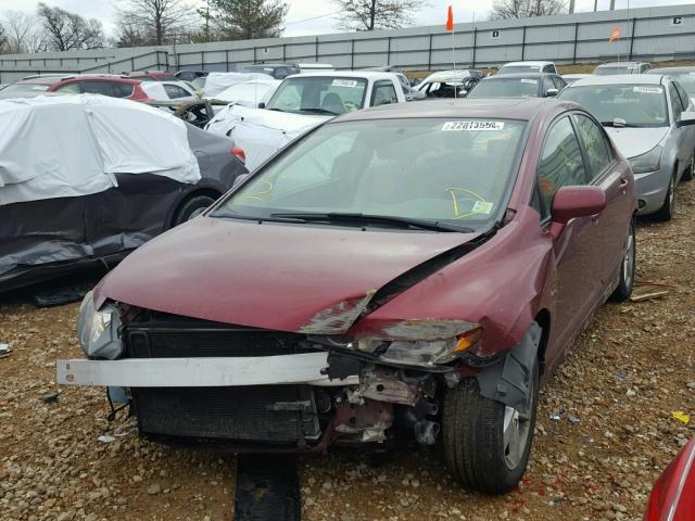 1HGFA16847L037847 - 2007 HONDA CIVIC EX ბურგუნდია ფოტო 2