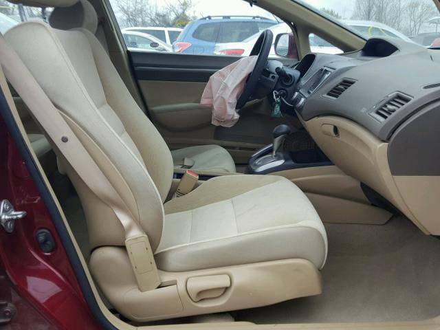 1HGFA16847L037847 - 2007 HONDA CIVIC EX ბურგუნდია ფოტო 5