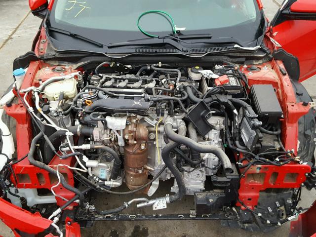 2HGFC1F79HH644410 - 2017 HONDA CIVIC EXL RED photo 7