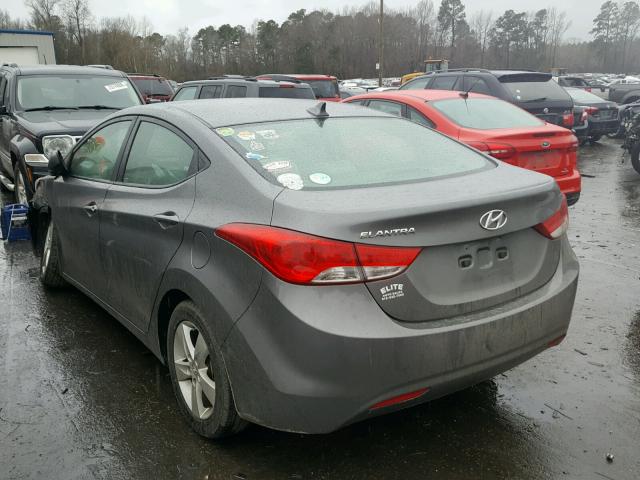 5NPDH4AE1CH127682 - 2012 HYUNDAI ELANTRA GL CHARCOAL photo 3