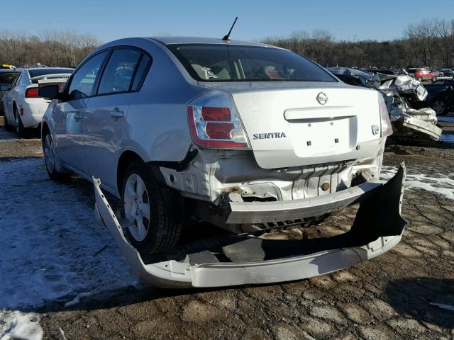 3N1AB61E88L668528 - 2008 NISSAN SENTRA 2.0 SILVER photo 3