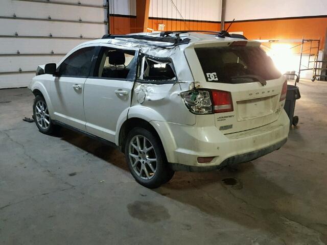 3C4PDDEG3DT590140 - 2013 DODGE JOURNEY R/ WHITE photo 3