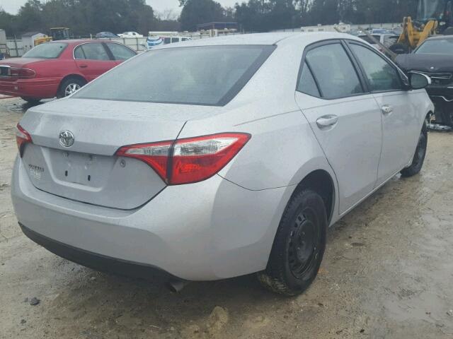 2T1BURHE0EC080009 - 2014 TOYOTA COROLLA L SILVER photo 4