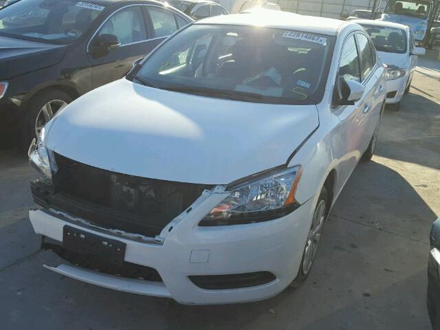 3N1AB7APXEY249294 - 2014 NISSAN SENTRA S WHITE photo 2