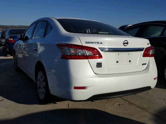 3N1AB7APXEY249294 - 2014 NISSAN SENTRA S WHITE photo 3